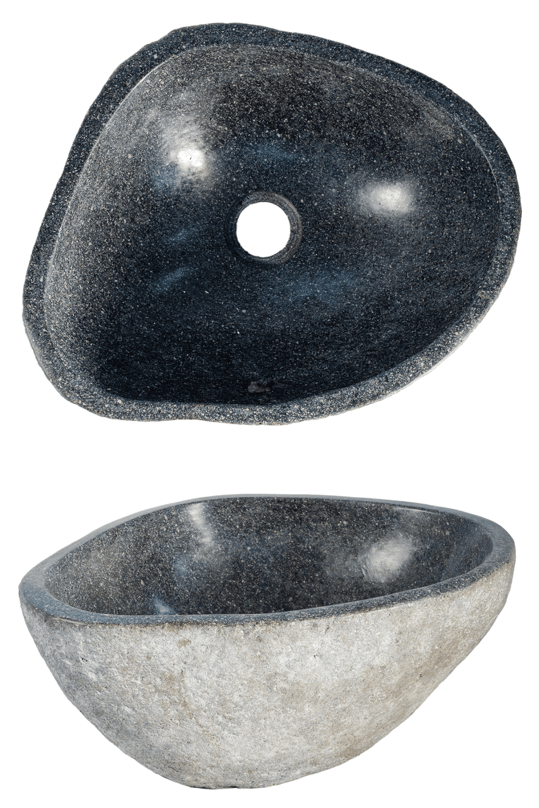 LINHA PEDRA DE RIO – Cubas esculpidas em Pedra de Rio na cor cinza